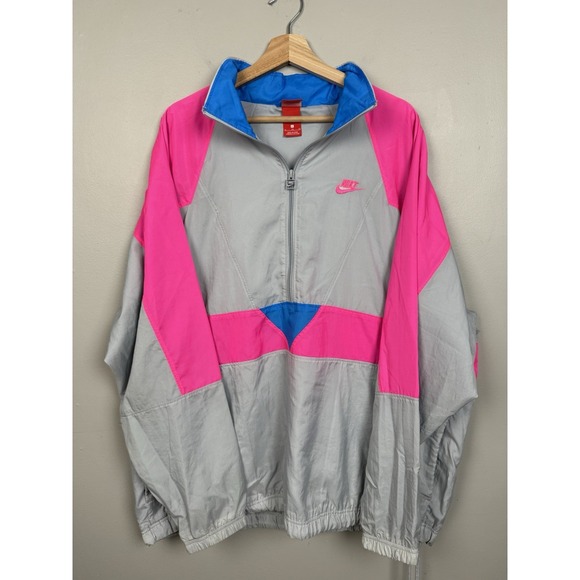 blue and pink nike jacket